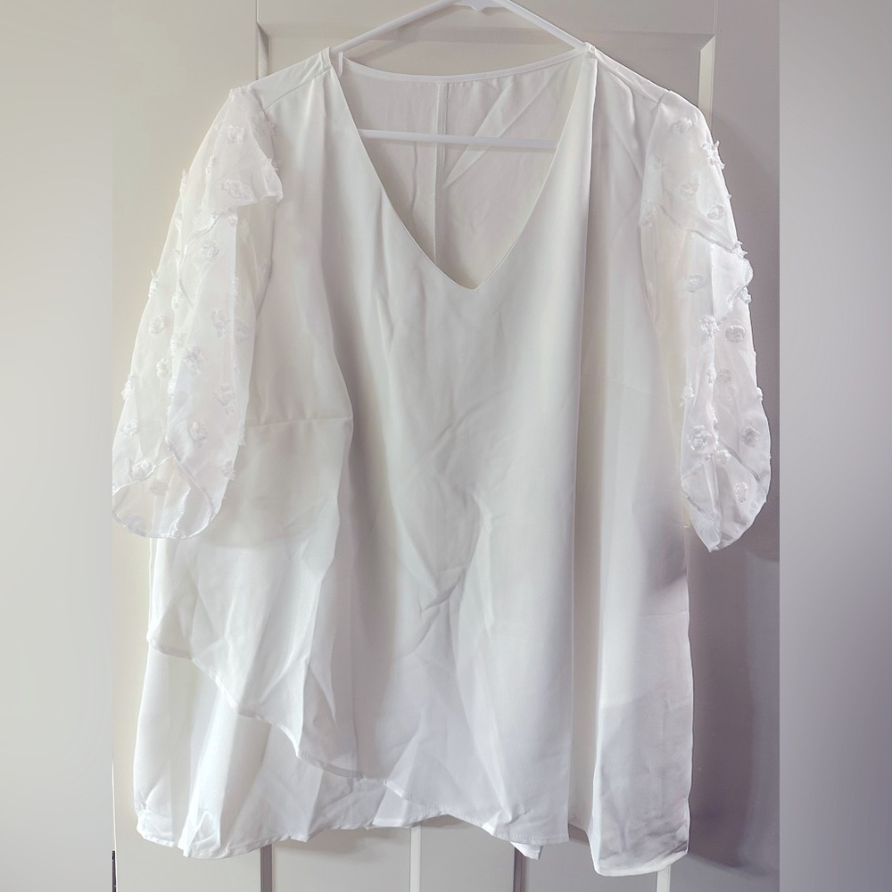 SHEIN flutter sleeve top